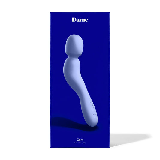 Dame Com Rechargeable Silicone Wand Vibrator Periwinkle